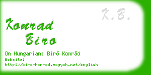 konrad biro business card