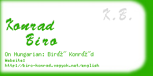 konrad biro business card